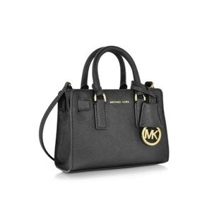 Micheal Kors MK Mini Dillion Crossbody Black